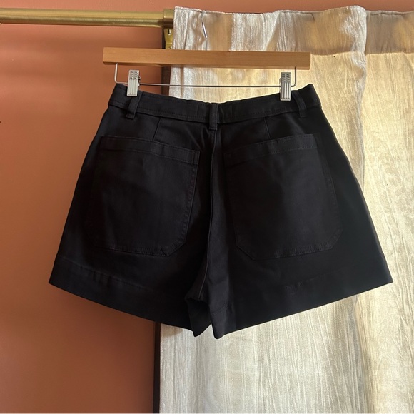 Everlane The Utility‎ Short Organic Cotton Twill High Rise Black NEW Size 2 - Picture 5 of 9